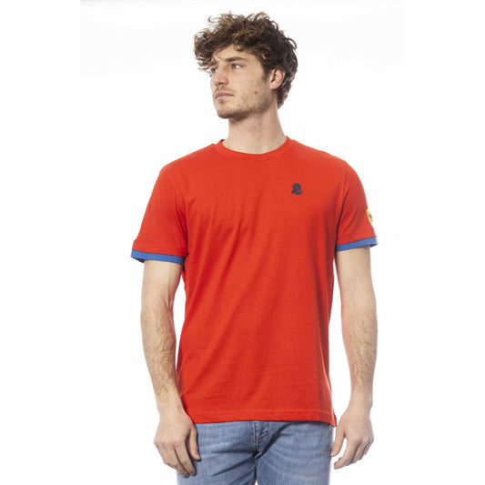 Camiseta roja de algodón para hombre