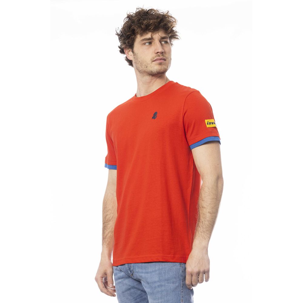 Camiseta roja de algodón para hombre