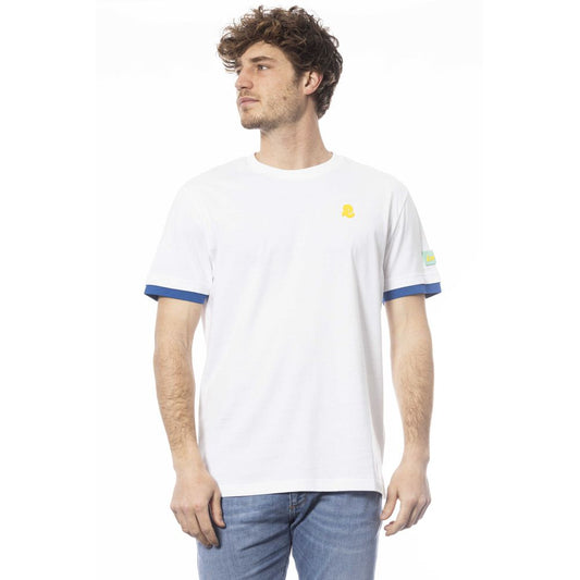 Camiseta blanca de algodón para hombre