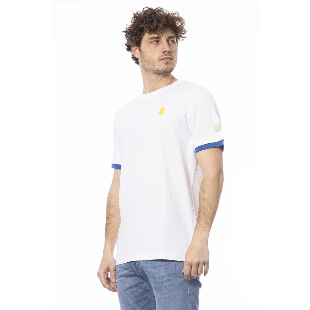 Camiseta blanca de algodón para hombre
