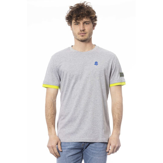 Camiseta de algodón gris para hombre