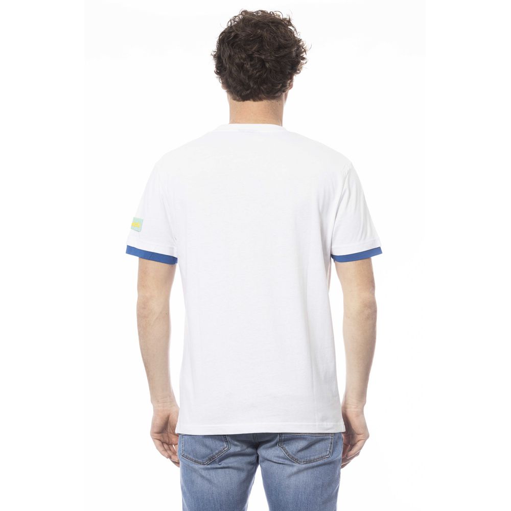 Camiseta blanca de algodón para hombre
