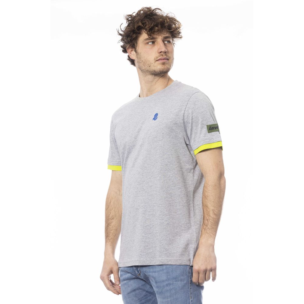 Camiseta de algodón gris para hombre