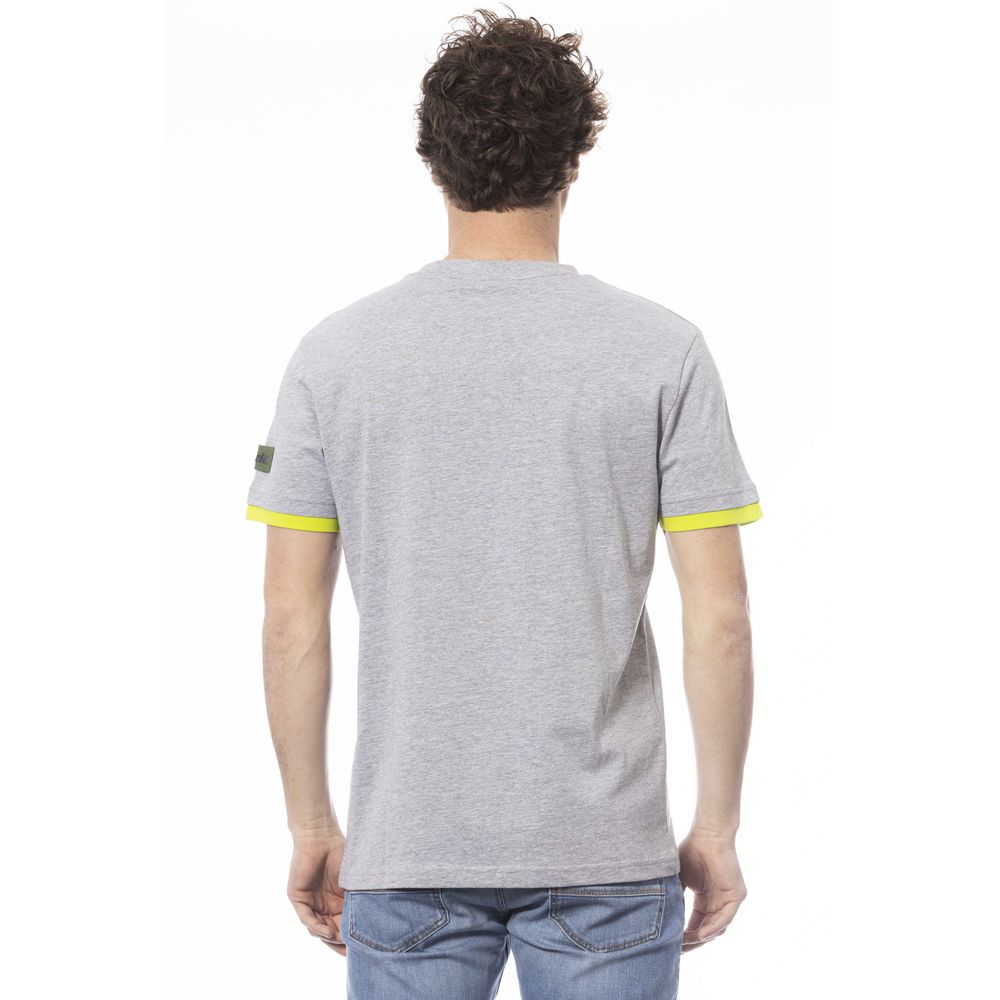 Camiseta de algodón gris para hombre