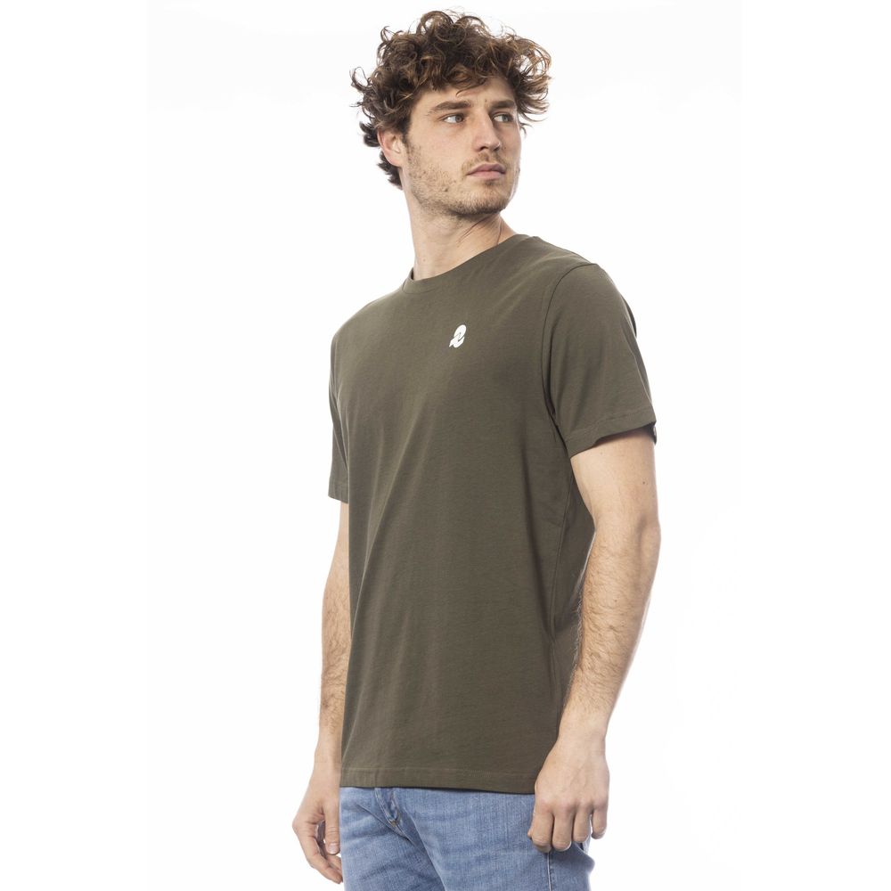 Camiseta de algodón verde para hombre