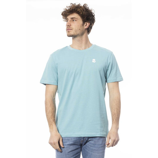 Camiseta de algodón azul claro para hombre