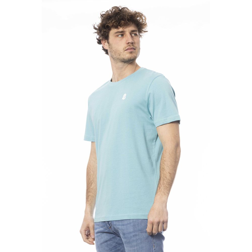 Camiseta de algodón azul claro para hombre