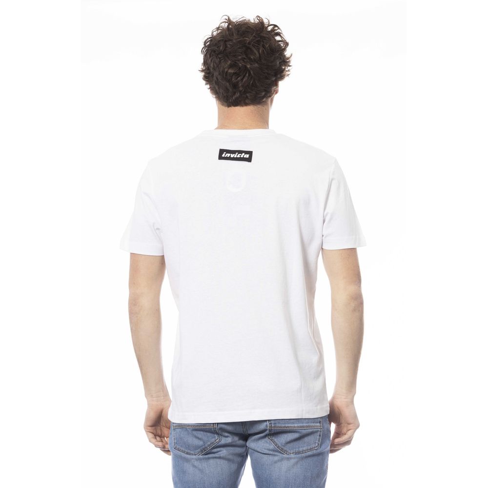 Camiseta blanca de algodón para hombre