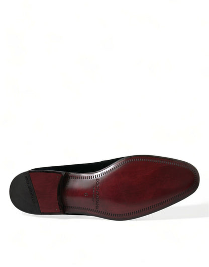 Mocasines elegantes de terciopelo negro - Calzado de lujo para hombre