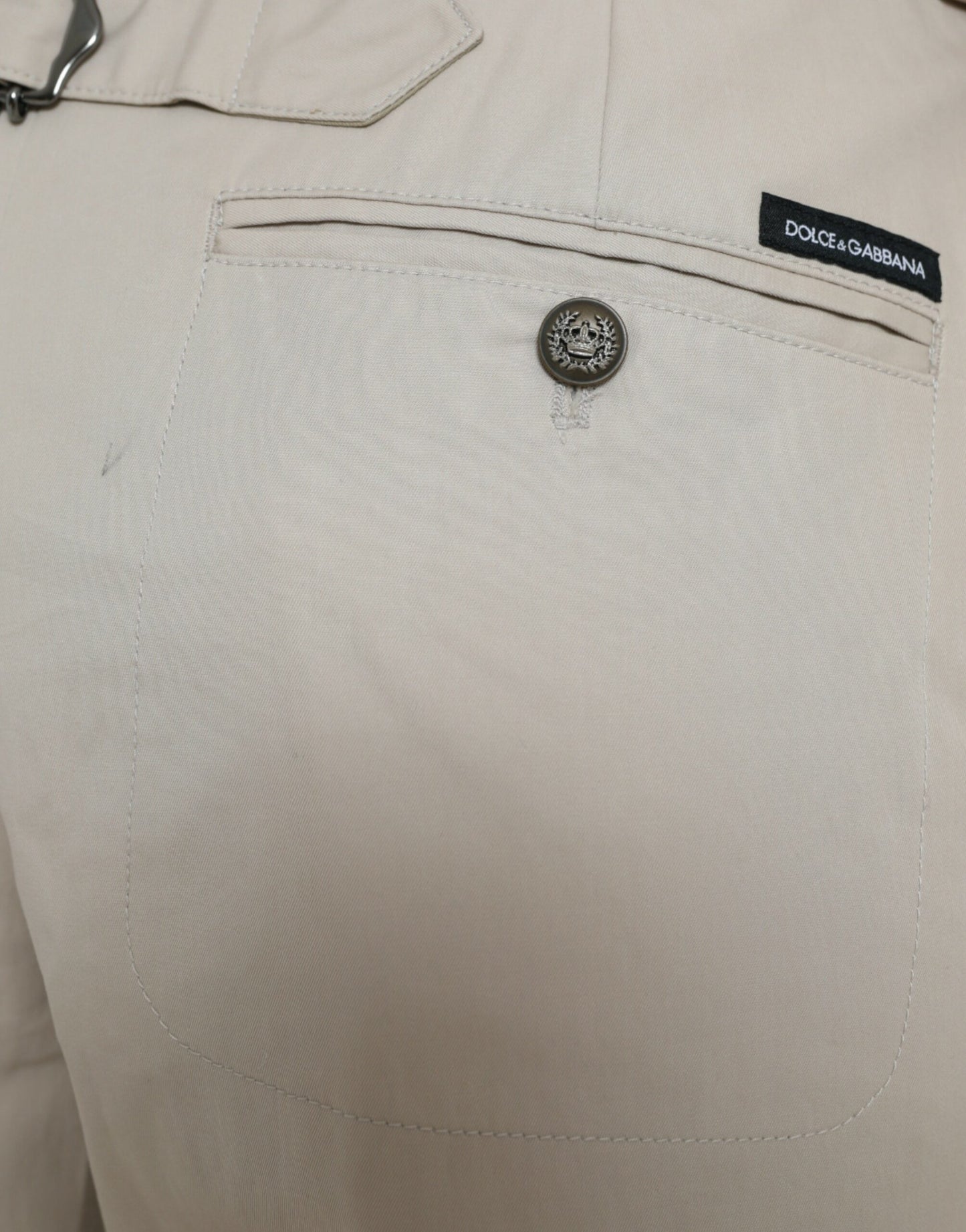 Pantalones de moda de cintura alta y corte cónico - Beige