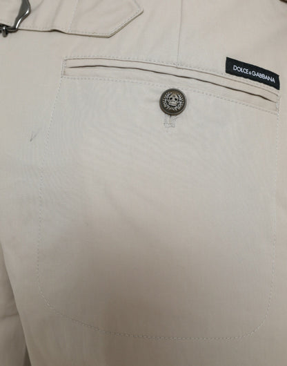 Pantalones de moda de cintura alta y corte cónico - Beige