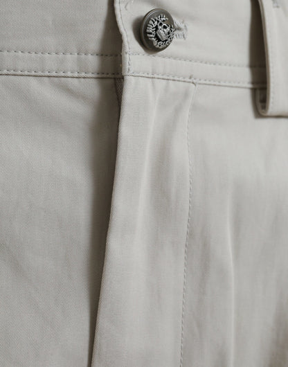 Pantalones de moda de cintura alta y corte cónico - Beige