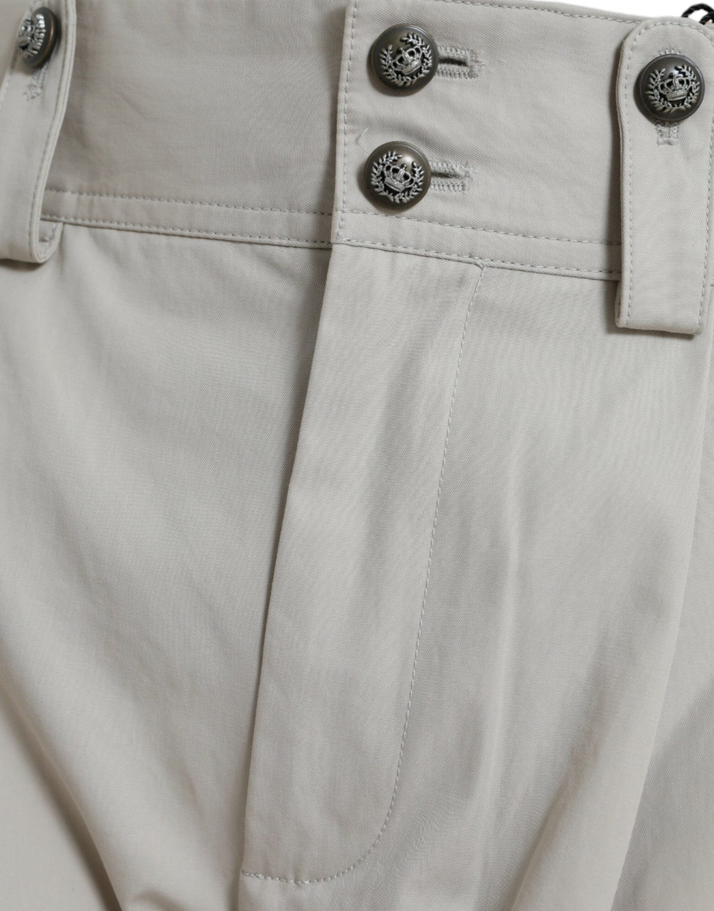 Pantalones de moda de cintura alta y corte cónico - Beige