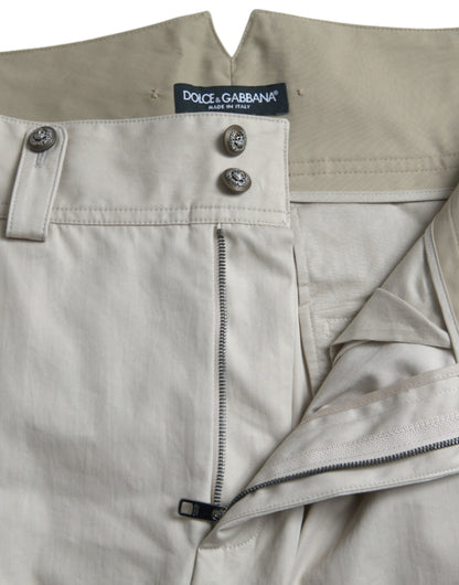Pantalones de moda de cintura alta y corte cónico - Beige