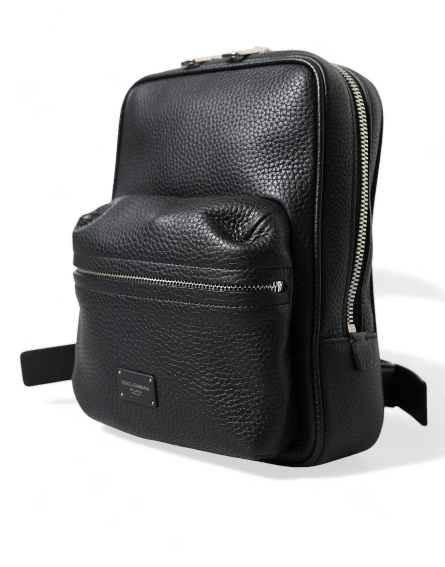 Mochila pequeña elegante de piel de becerro negra