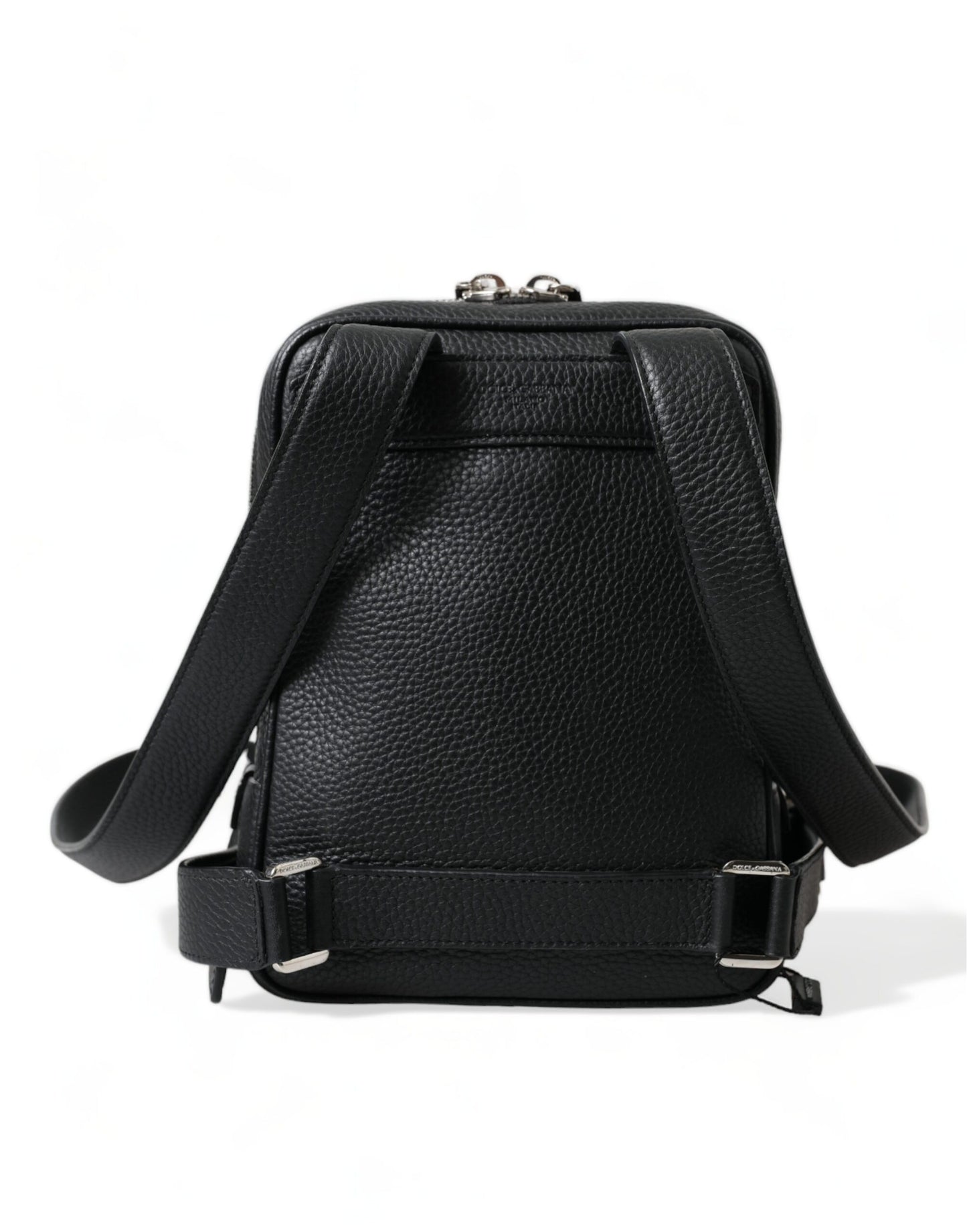 Mochila pequeña elegante de piel de becerro negra