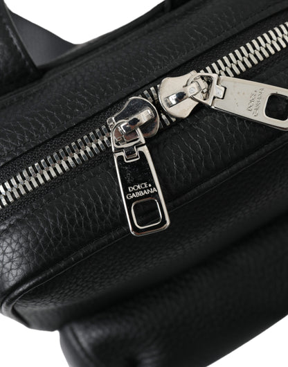 Mochila pequeña elegante de piel de becerro negra