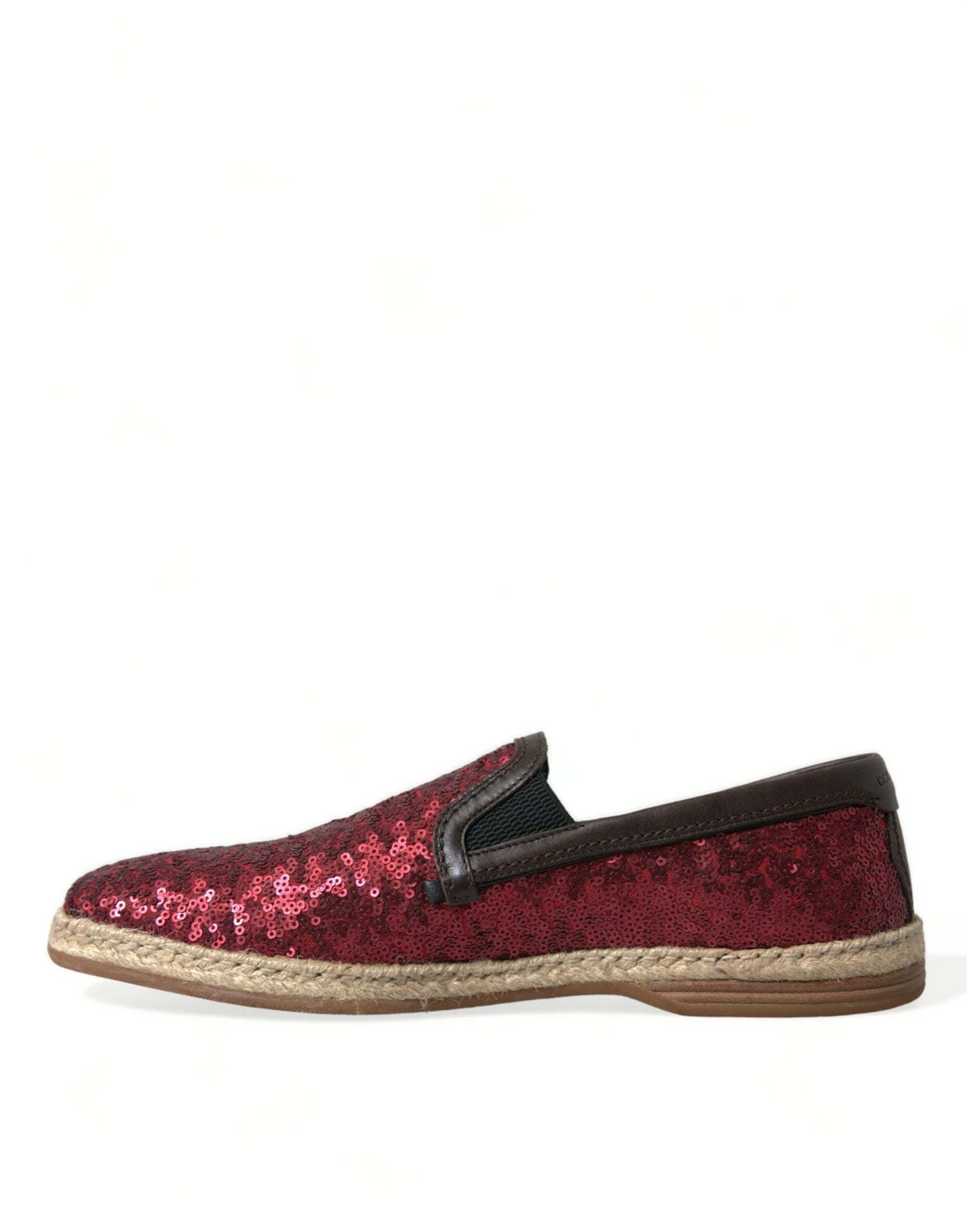 Mocasines de cuero con lentejuelas rojas