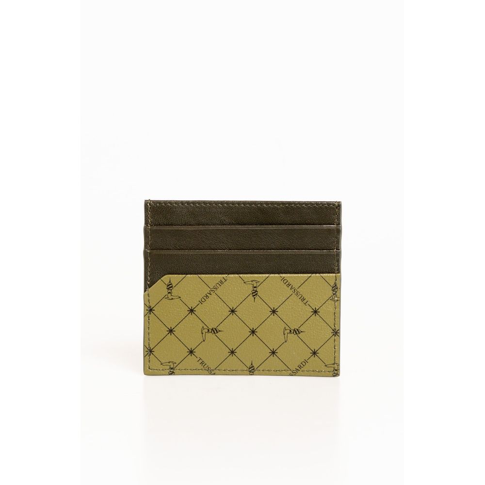 Cartera de cuero verde para hombre