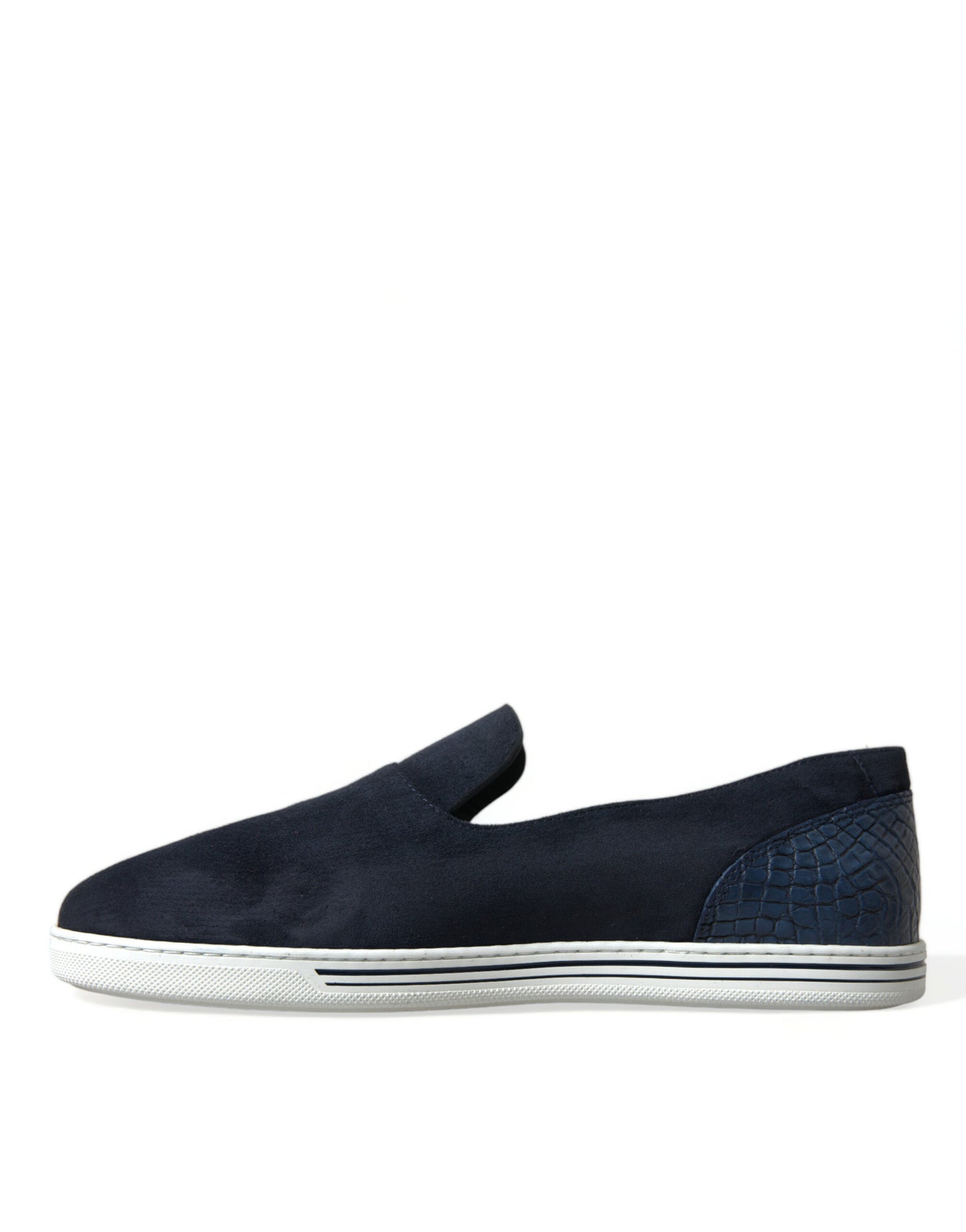 Elegantes mocasines de piel de ante azul