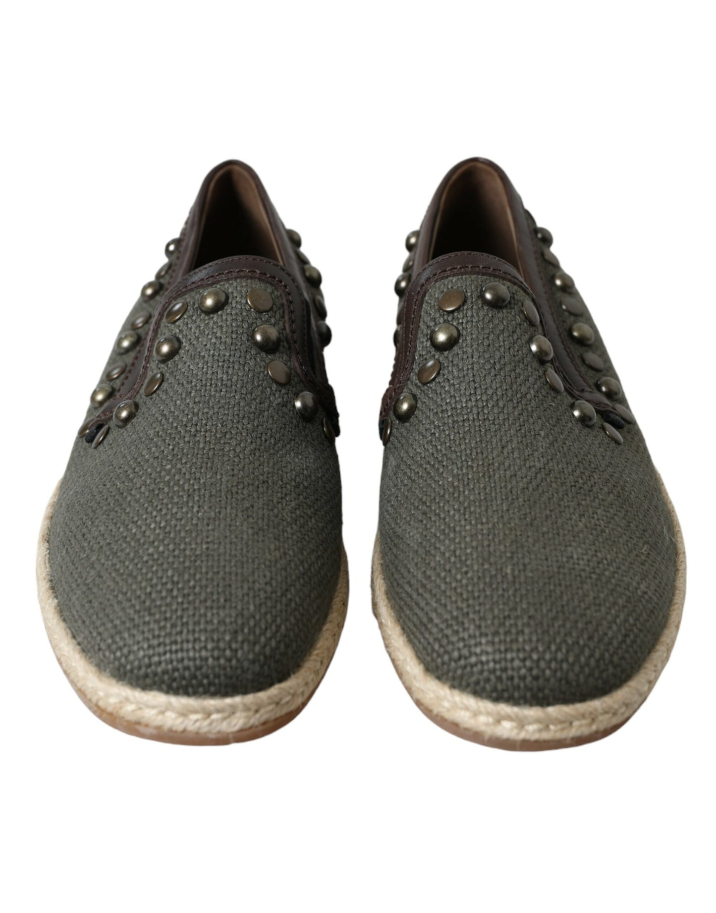 Mocasines de lona con tachuelas