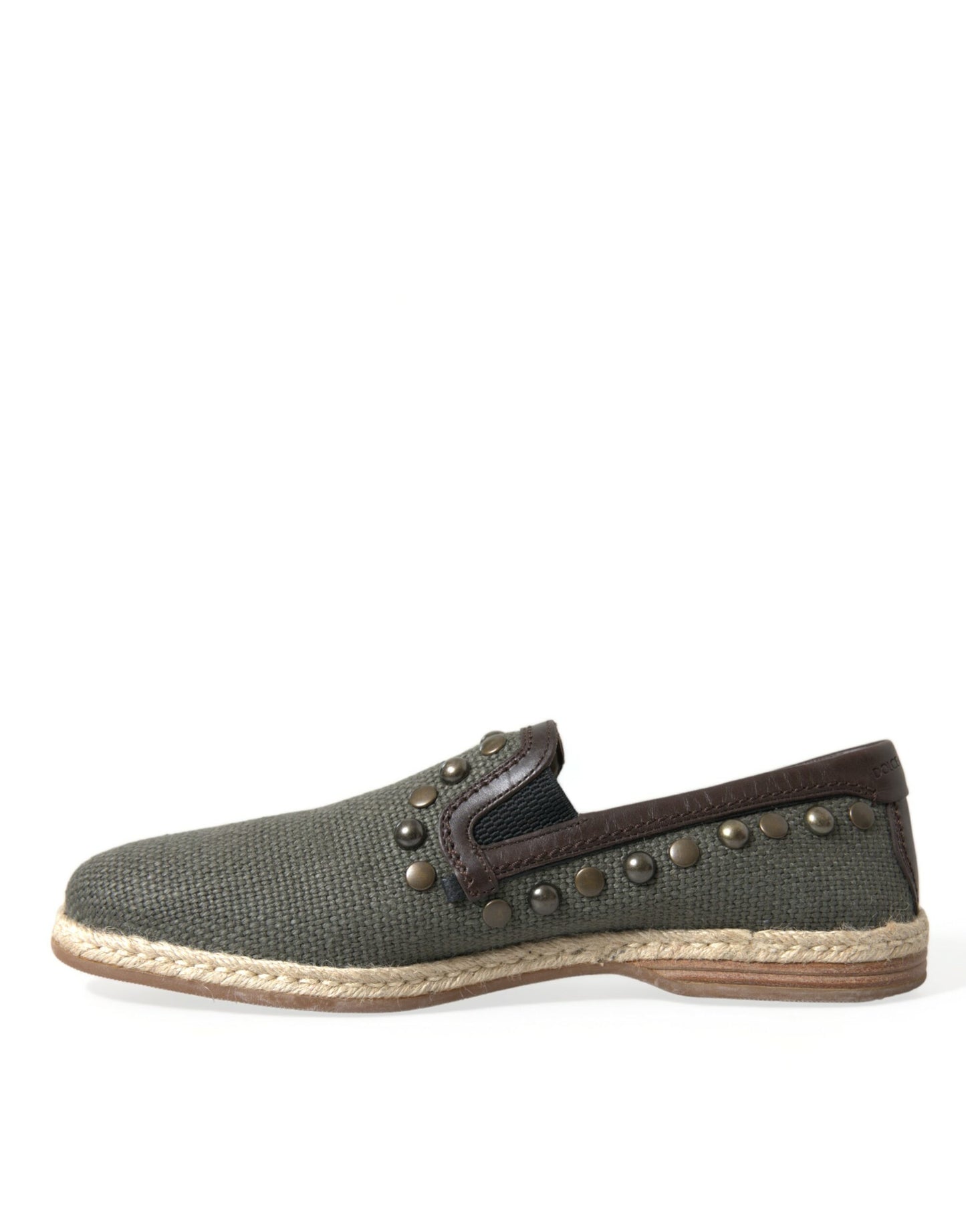 Mocasines de lona con tachuelas