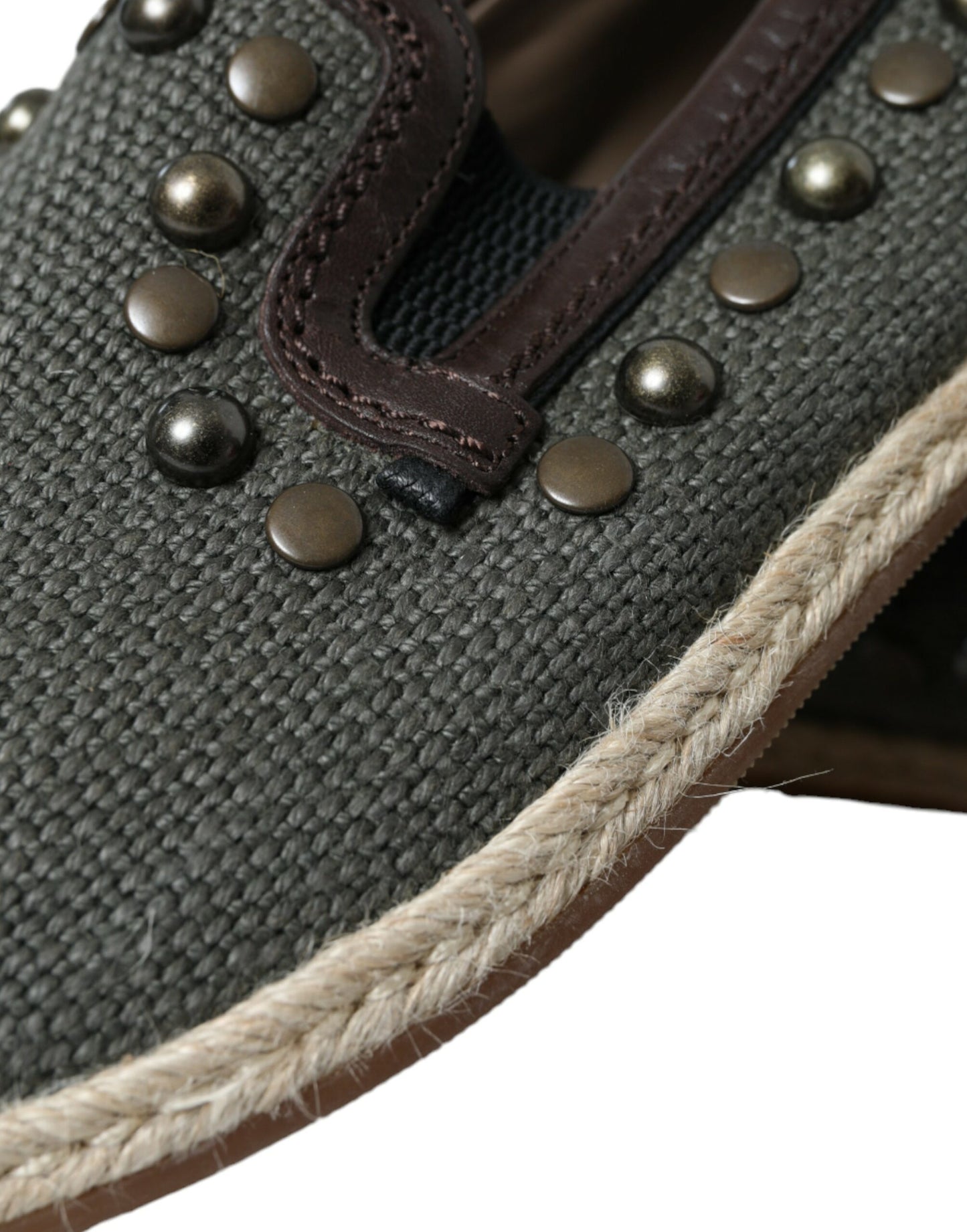 Mocasines de lona con tachuelas