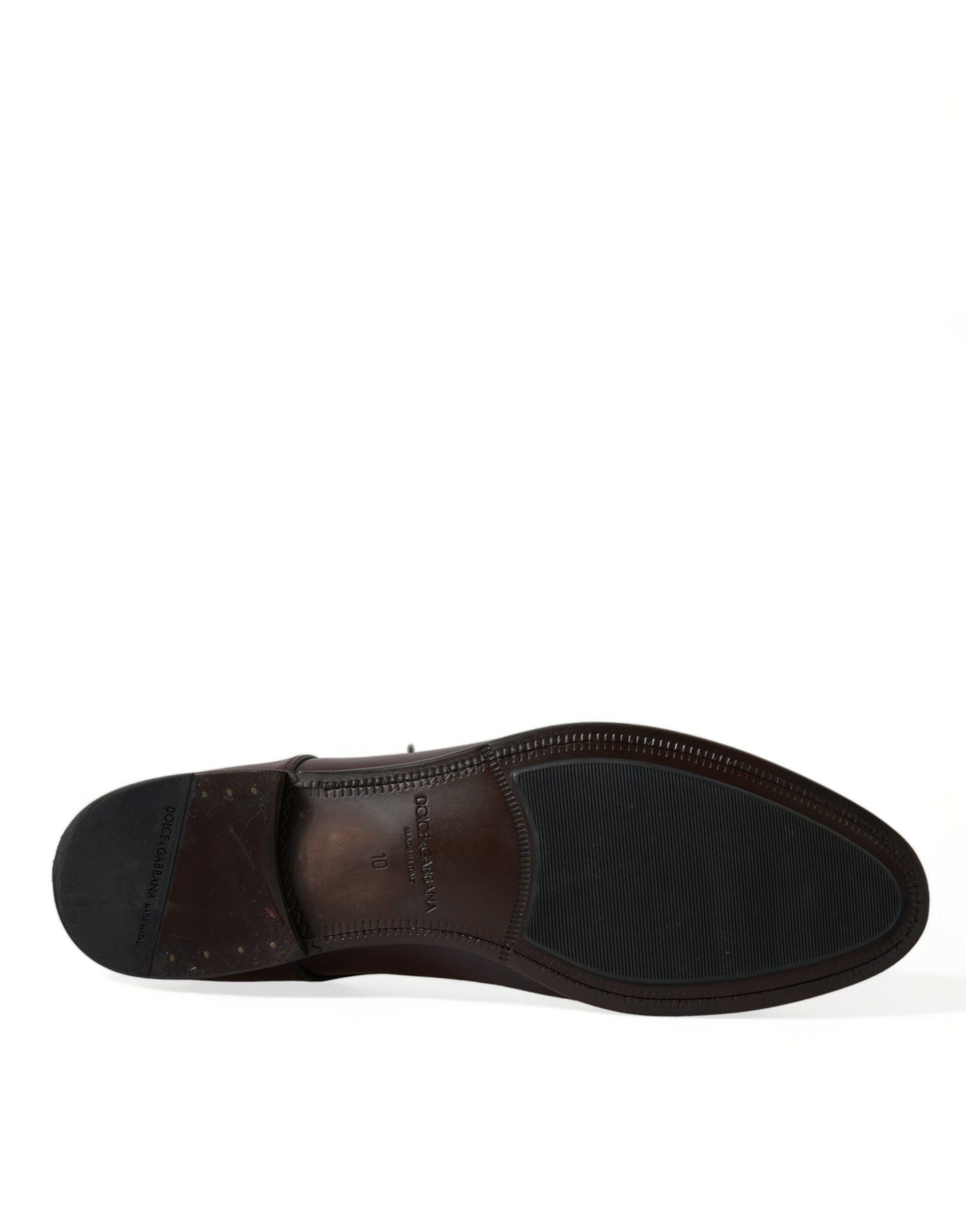 Elegantes zapatos Derby de piel burdeos