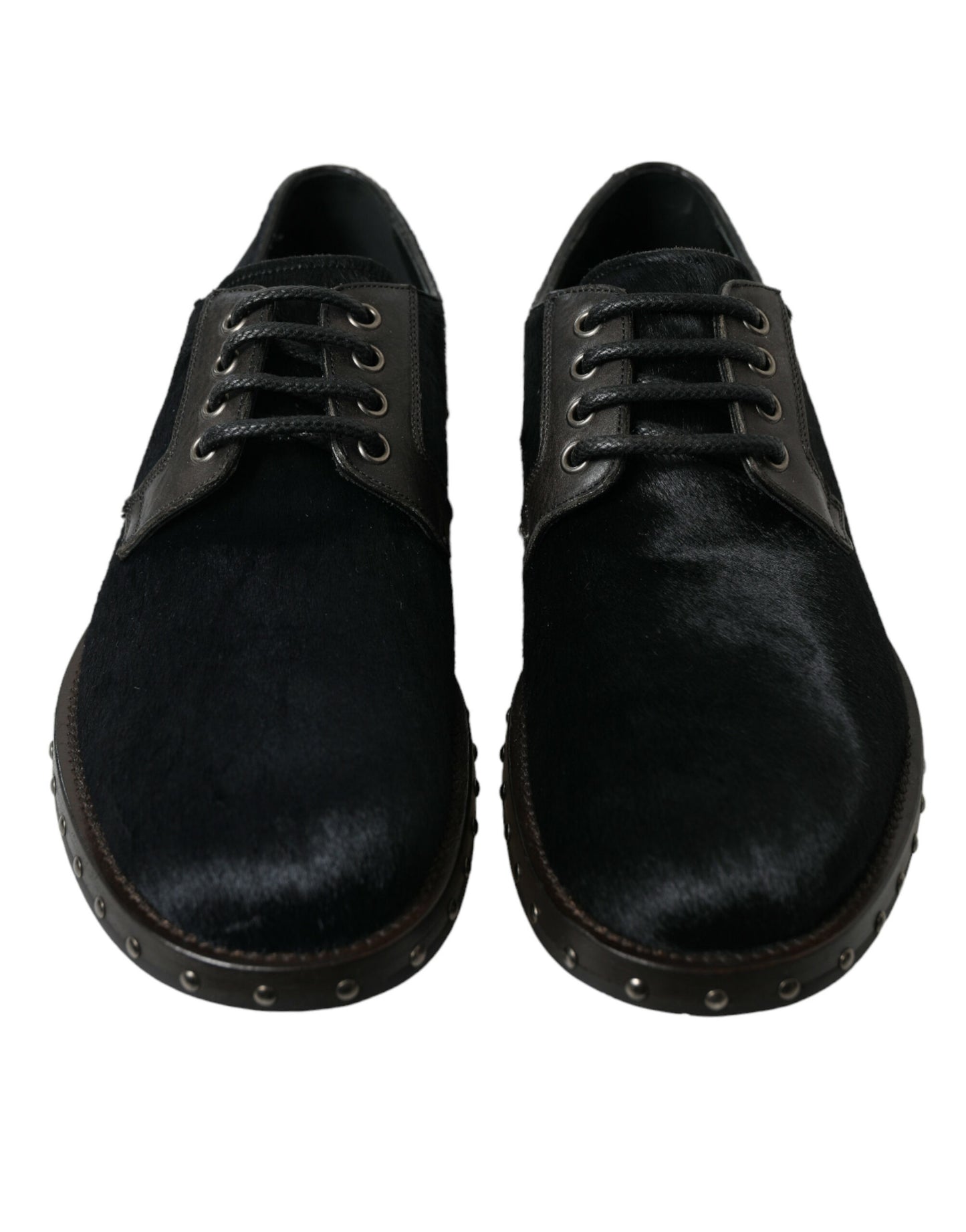 Elegantes zapatos Derby de piel de becerro negra