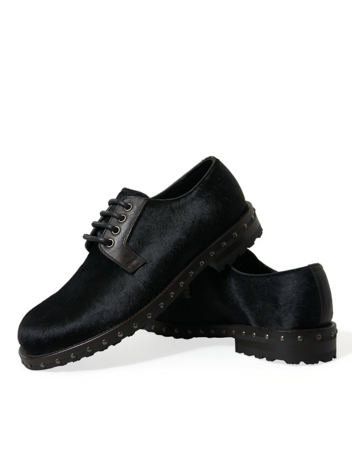 Elegantes zapatos Derby de piel de becerro negra