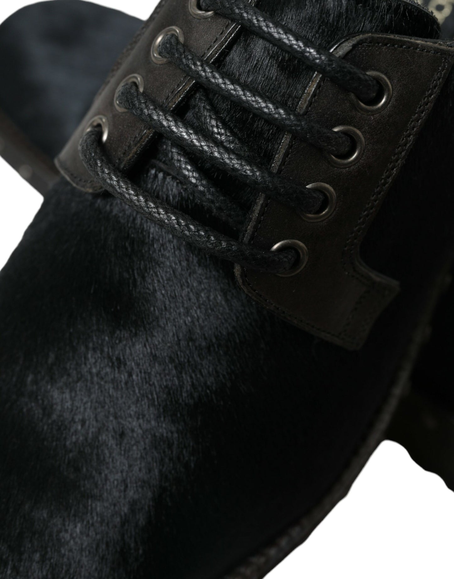Elegantes zapatos Derby de piel de becerro negra