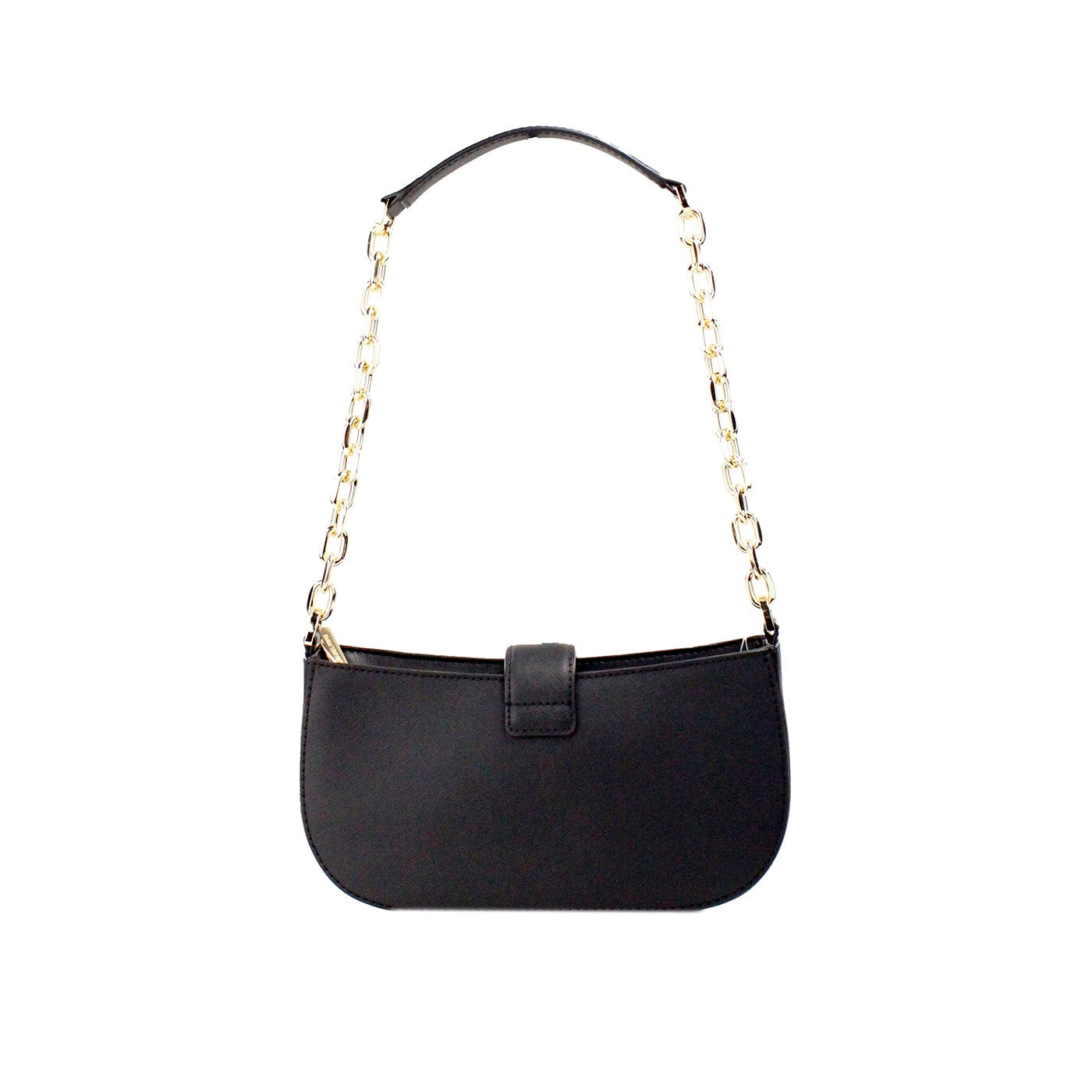 Bolso bandolera Carmen pequeño de pelo de becerro negro