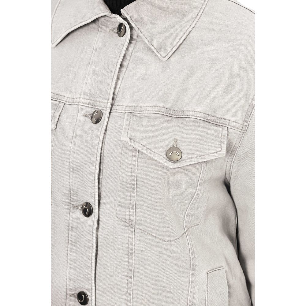 Chaqueta de algodón gris para mujer