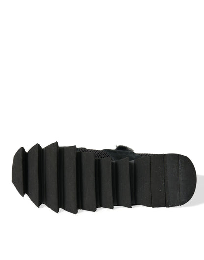 Elegantes zapatillas de ante con adornos de piel