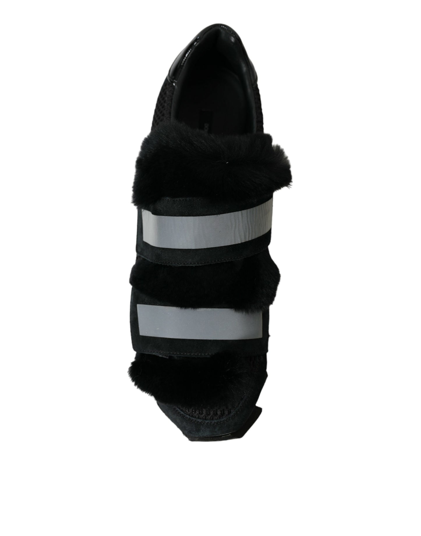 Elegantes zapatillas de ante con adornos de piel