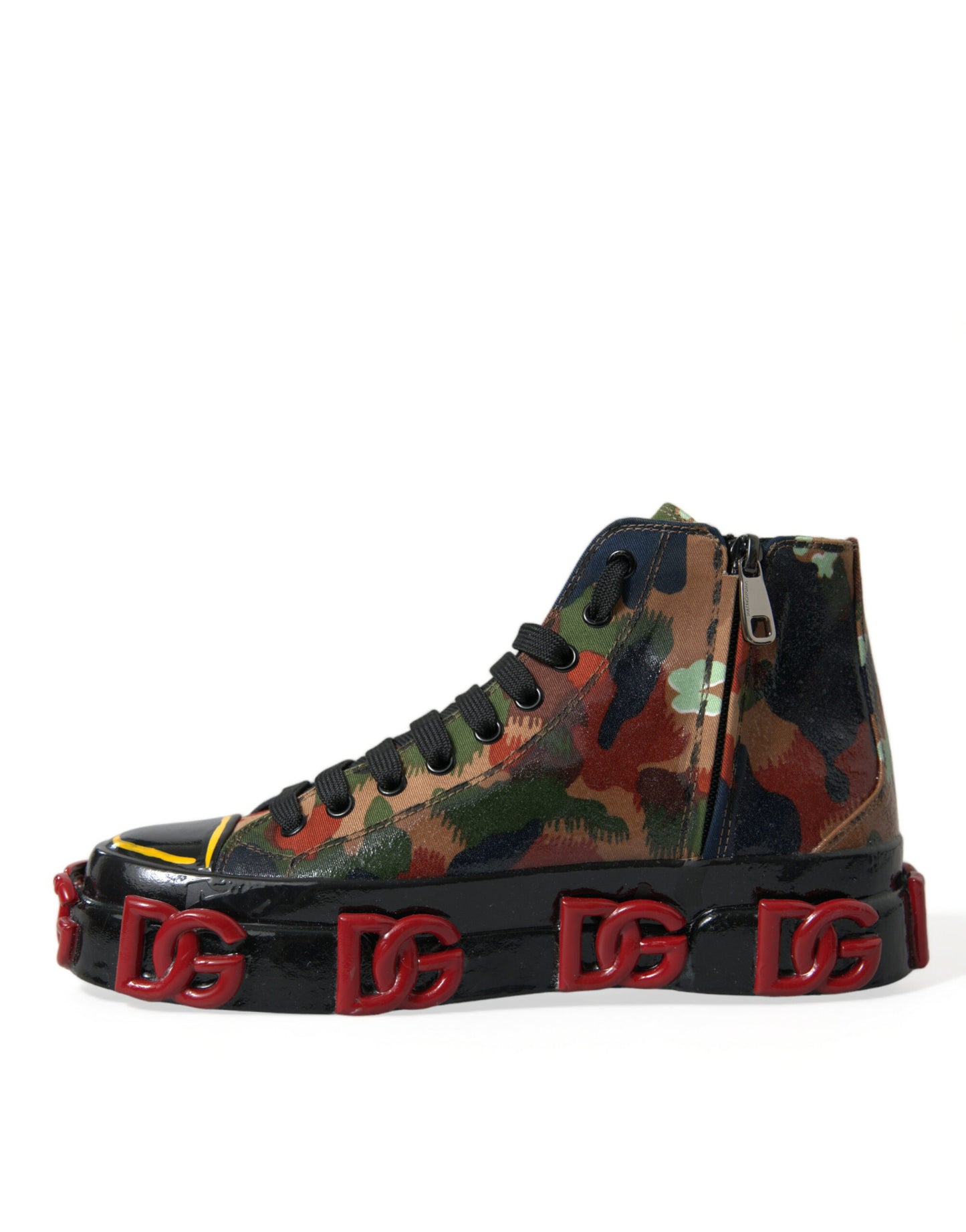 Zapatillas altas multicolores con un toque de lujo