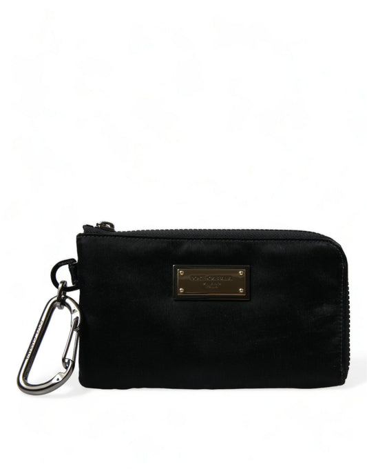 Bolsa Elite de nailon y cuero negro con detalle de logotipo