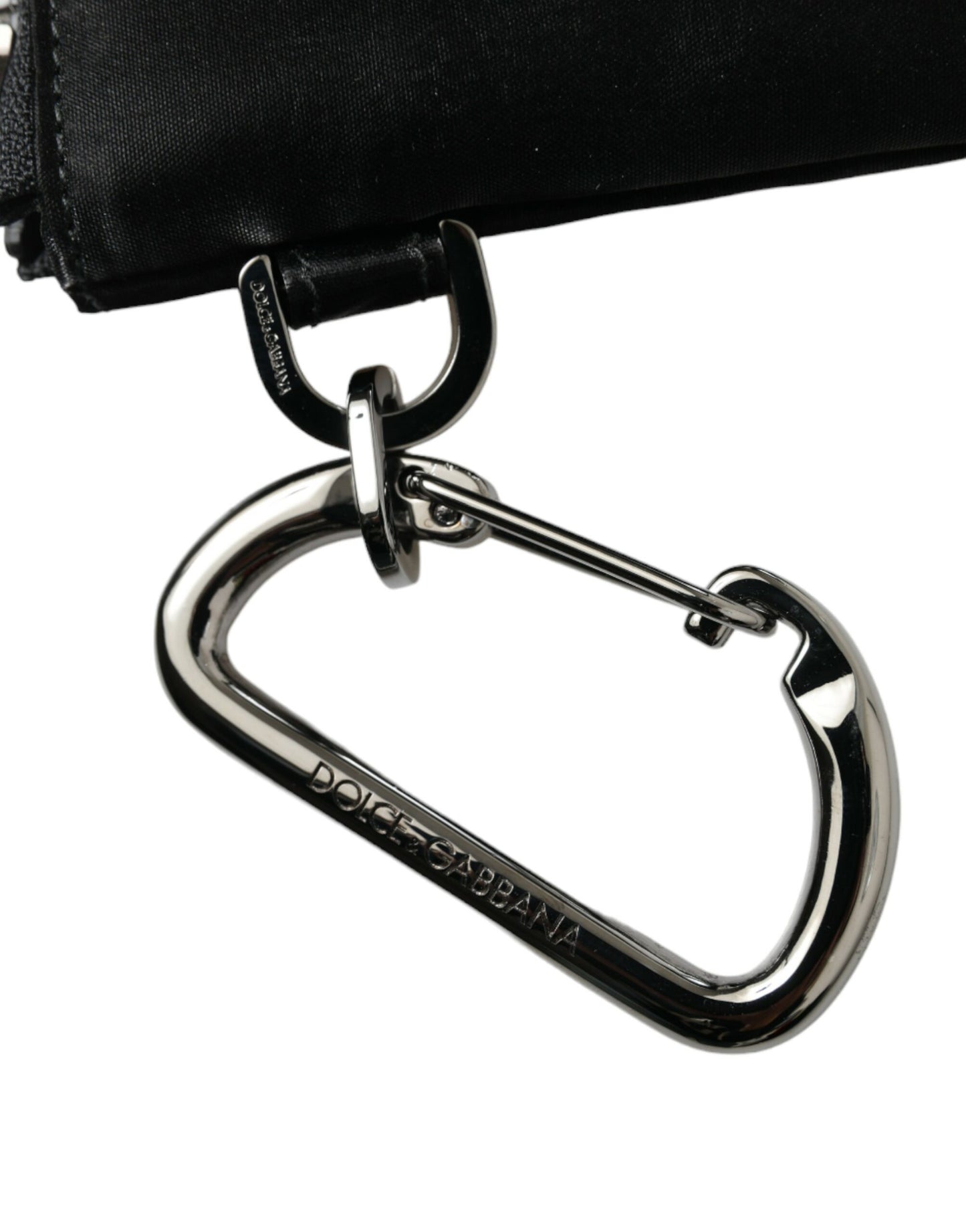Bolsa Elite de nailon y cuero negro con detalle de logotipo
