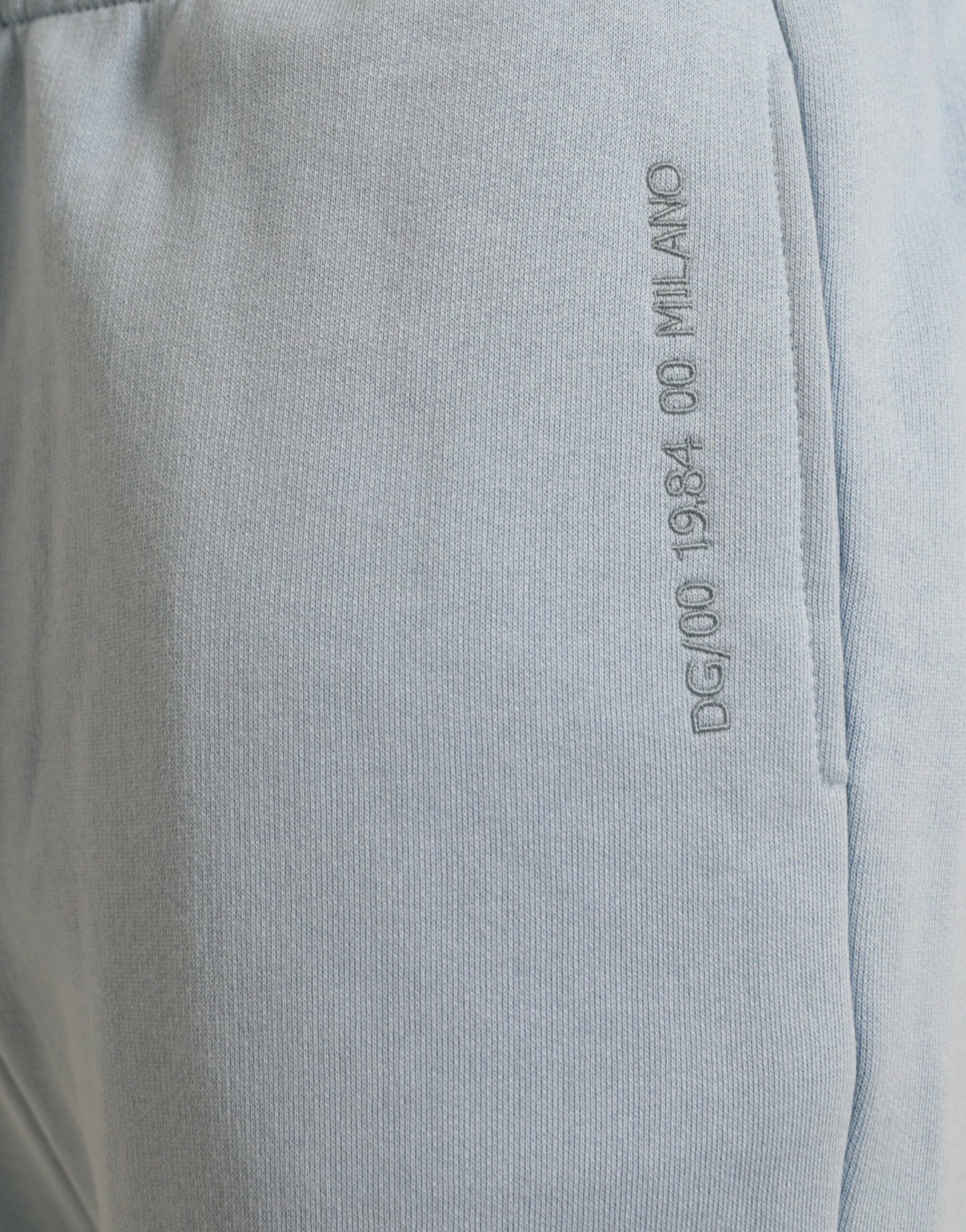 Elegantes pantalones deportivos de mezcla de algodón azul claro
