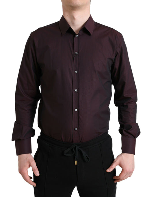 Camisa elegante de vestir color granate Martini