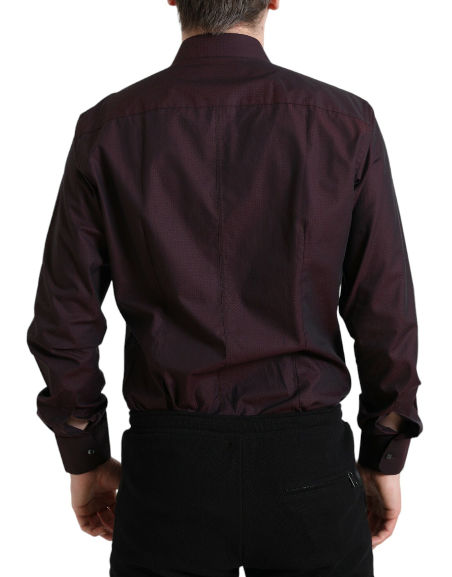 Camisa elegante de vestir color granate Martini