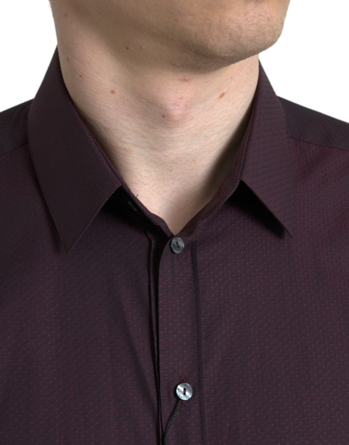 Camisa elegante de vestir color granate Martini