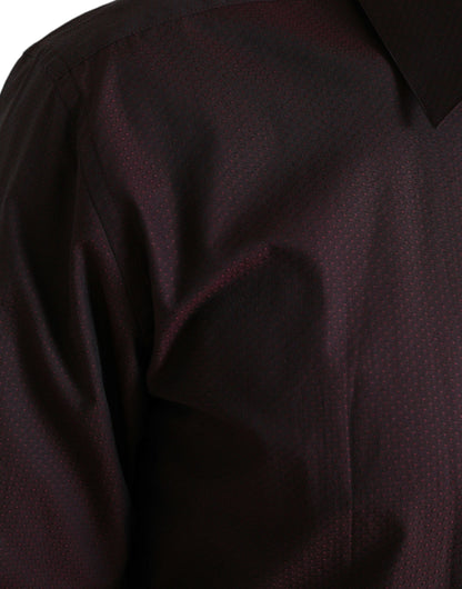 Camisa elegante de vestir color granate Martini