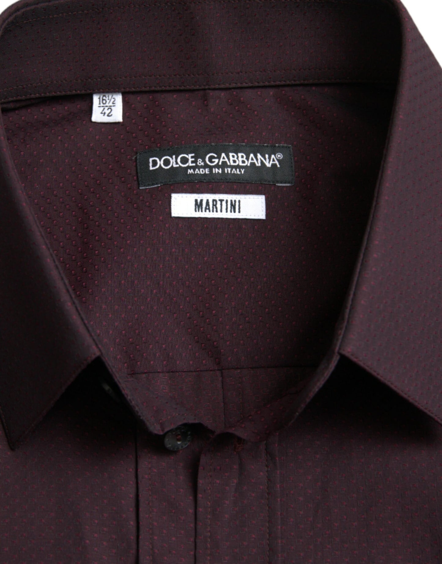 Camisa elegante de vestir color granate Martini