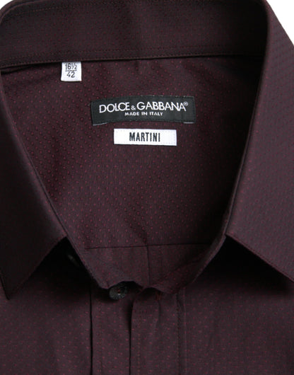 Camisa elegante de vestir color granate Martini