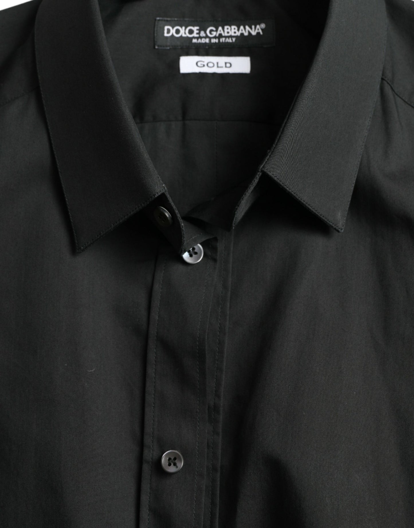 Camisa de vestir elegante y ajustada de mezcla de seda negra