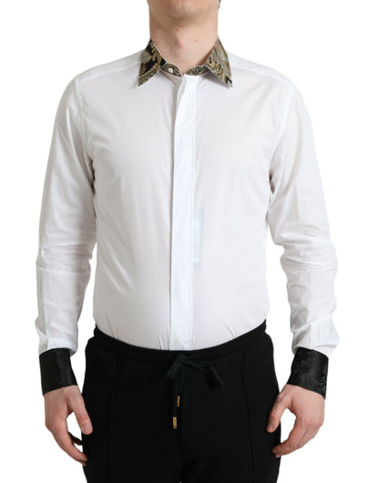 Camisa elegante con detalles dorados