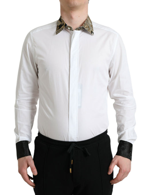Camisa elegante con detalles dorados