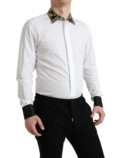 Camisa elegante con detalles dorados
