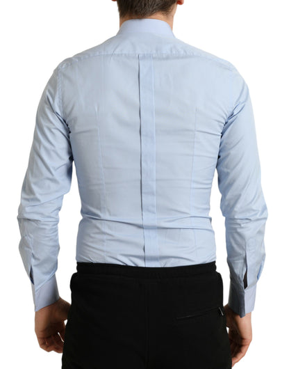 Camisa de vestir elegante de corte entallado en azul cielo